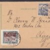1925. Budapest – Angol nyelvű nyomtatvány Chicago-ba (USA) feladva, vegyes díjlerovással, köztük Sport-bélyeggel (MBK 130 pont).