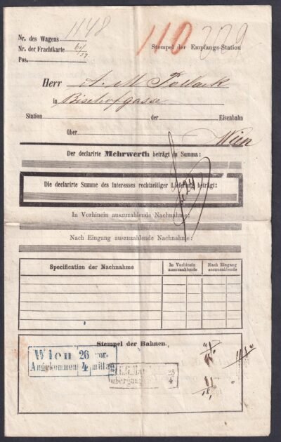 1923. Tornocz, vasuti szállítólevél - Image 3