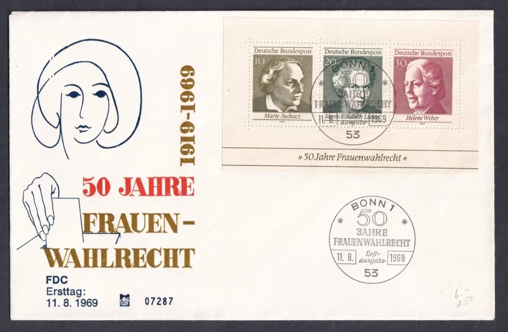 1969. A nők szavazati joga 50 éves FDC