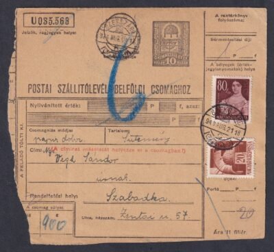 1944. Szállítólevél