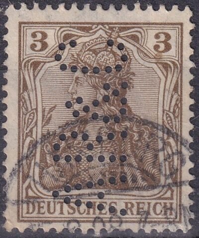 Deutsches Reich perfin bélyeg