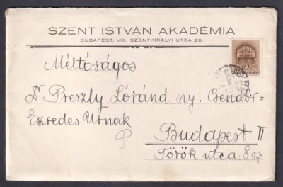 1941. Budapest, helyi levél teljes tartalommal, levélzáró pecsétbélyeggel