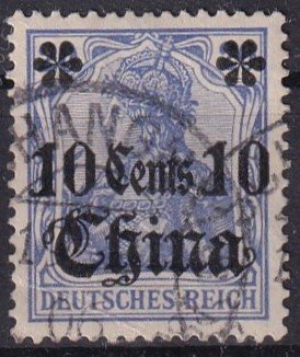 1906-13. Deutsches Reich-Kínai posta 10 Cent