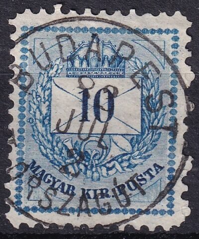 1881. 10kr durva metszettt javítás - BUDAPEST / II. ORSZÁGÚT