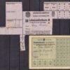 Ausztria élelmiszer jegyek, köztük több "Bestellschein für Mangelware" hiánycikkekre vonatkozó jegyek