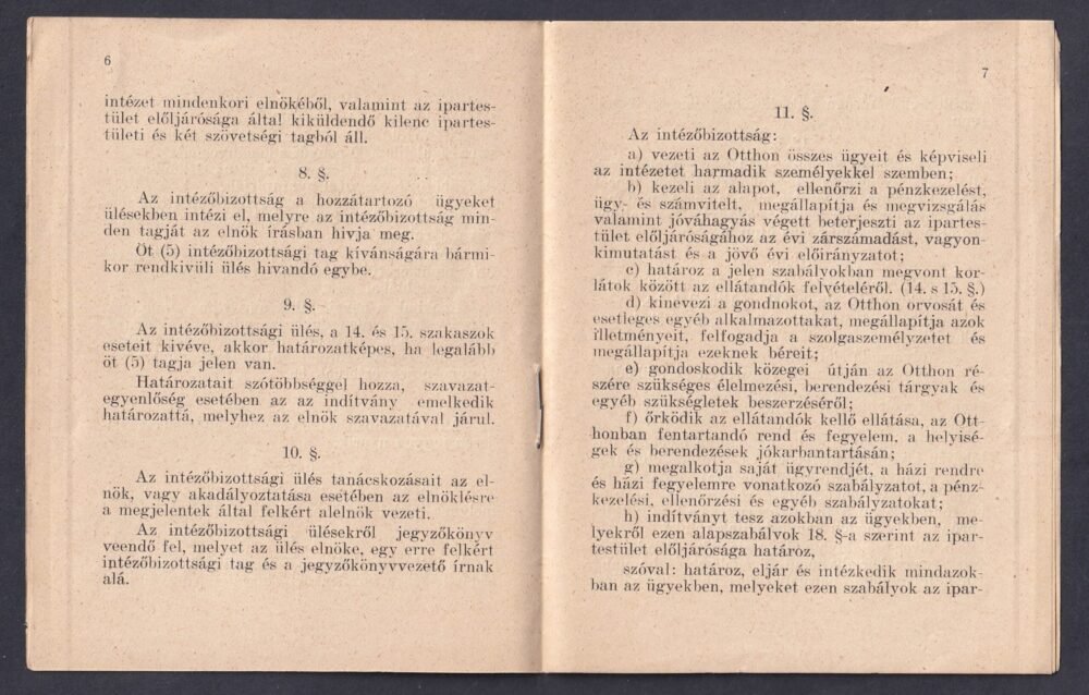 A Szállodások és Vendéglősök Otthona kezelési szabályzata. - Image 3