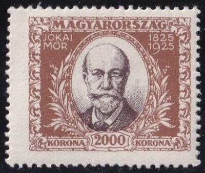1925. Jókai Mór 2000 Korona - középrész gépszínátnyomatával