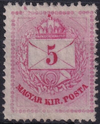 1874. 5kr lemezhibával (gumi nélkül*)