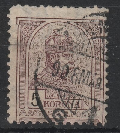 1904. 5 korona – kis saroksérüléssel is rendkívül ritka példány! Ez a darab a maga kis saroksérülésével együtt is igazi ritkaságnak számít. A katalógusban szereplő ár enagyon alulértékelt.