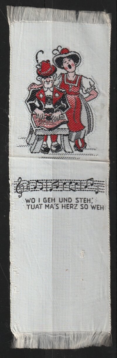 Himzett selyem könyvjelző