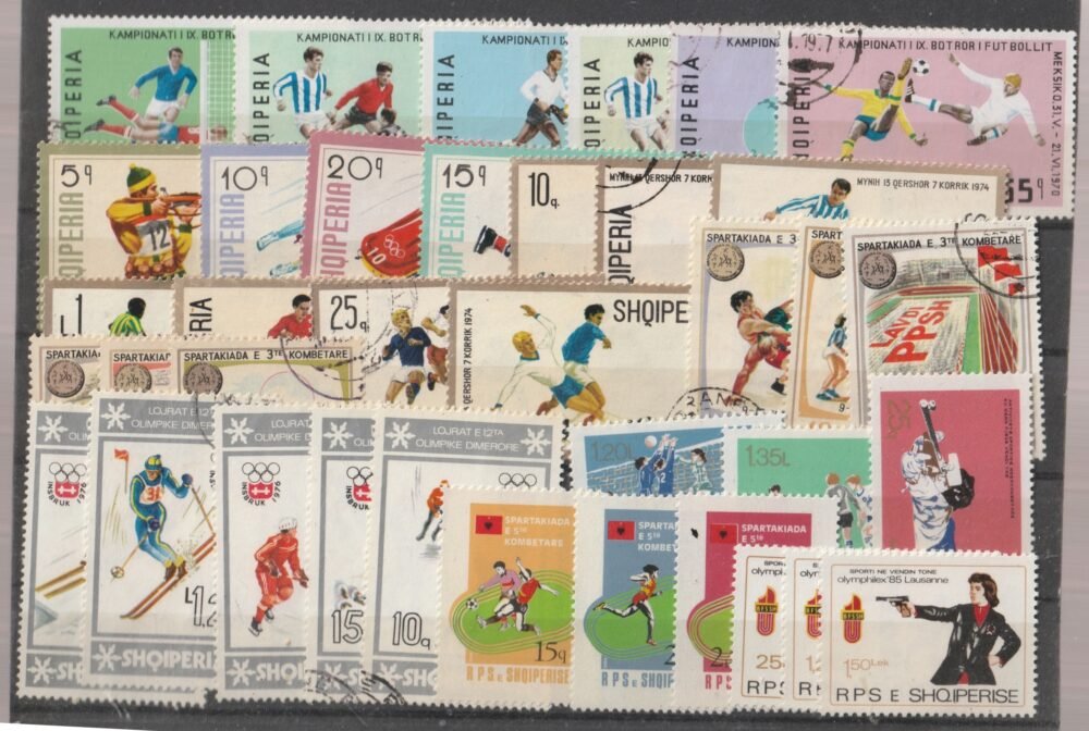 Albánia használt és postatiszta bélyegek