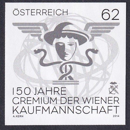 Ausztria, 2014. A Wiener Kaufmannschaft igazgatótanácsának 150. évfordulója - feketenyomat