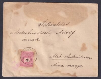1894. Korpona, Alsó-Kubinba feladott levél