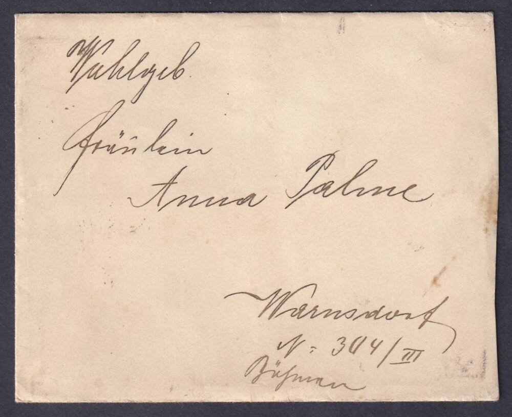 1896. GYULA-FEHÉRVÁR / VÁR (Gudlin 70 pont), Wansdorf-ra feladott levél