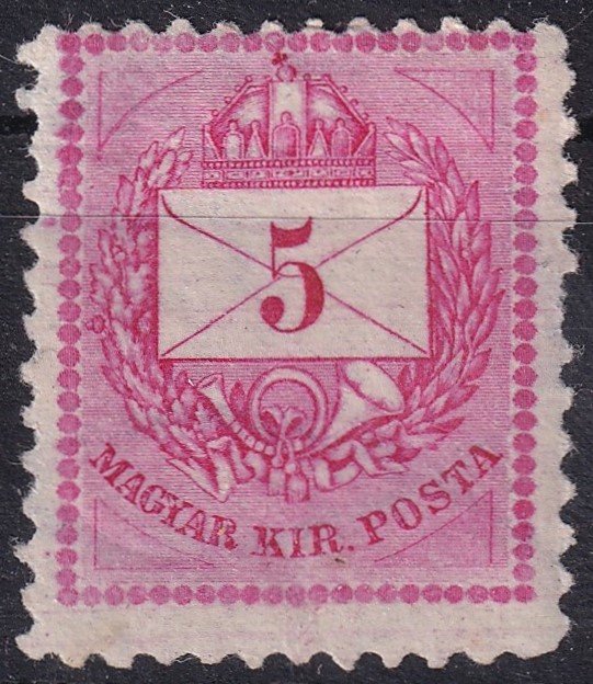 1881. 5kr /B/ (egy rövid fog)