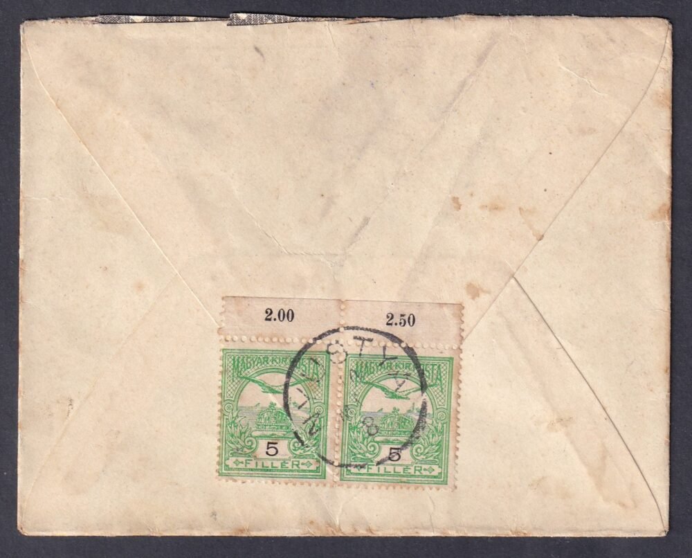 1909. NYUSTYA, Medzihradne (Alsókubin város része)-be feladott levél