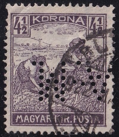 A, -M perfin bélyeg