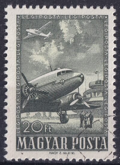 1957. Repülő - használt bélyeg