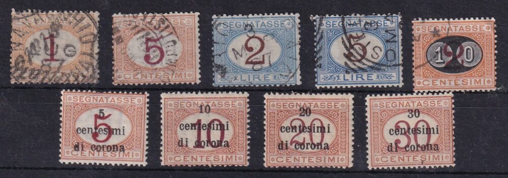 Olasz Királyság portó bélyegek
