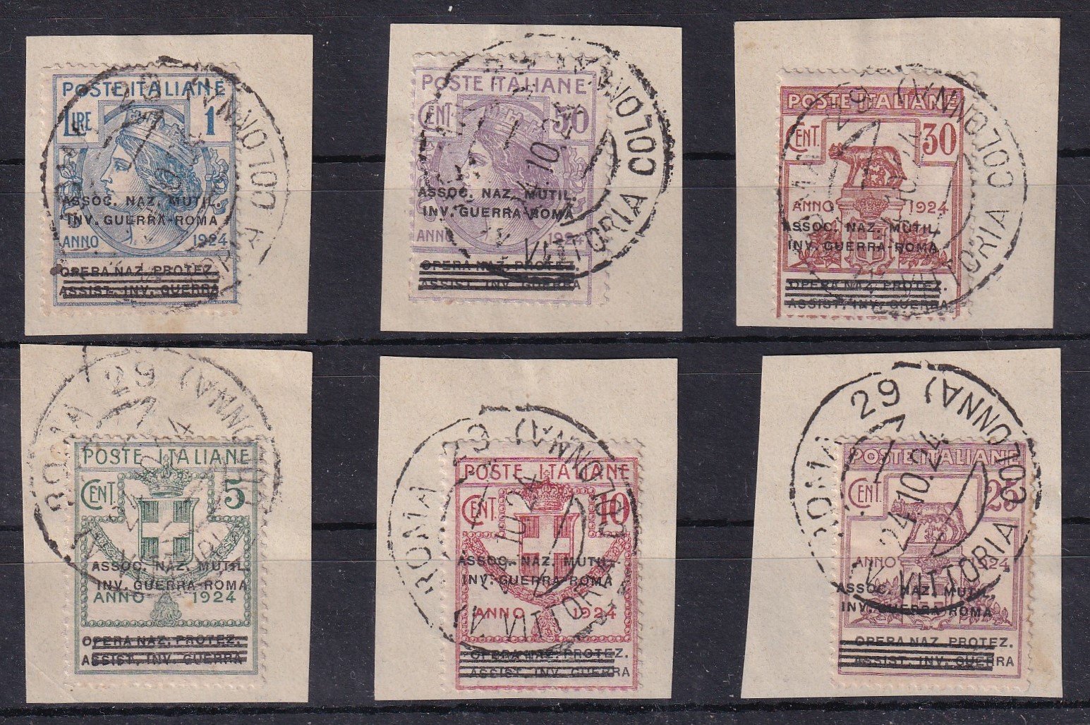 1924. Olasz Királyság (Hadirokkantak Országos Szövetsége) segély bélyeg