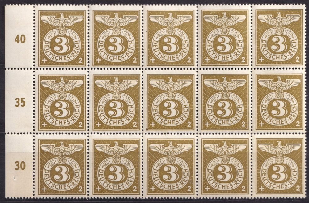 1943. Birodalmi sas – ívszéli 15db-os tömb