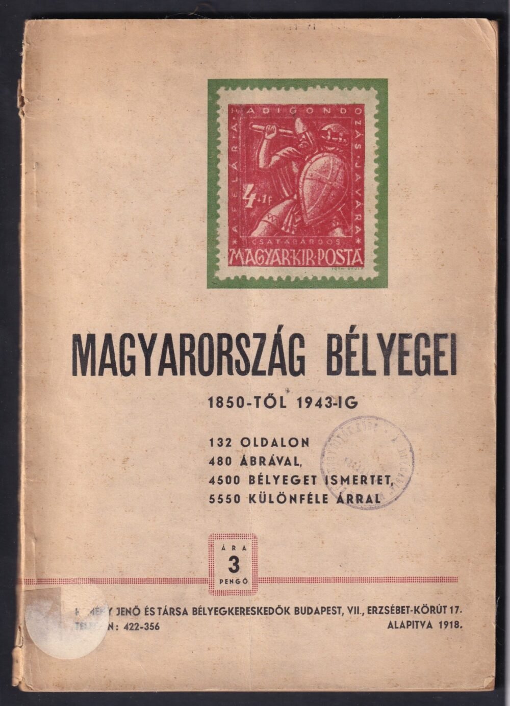 1943. Magyrország Bélyegei 1850-1943-ig - katalógus
