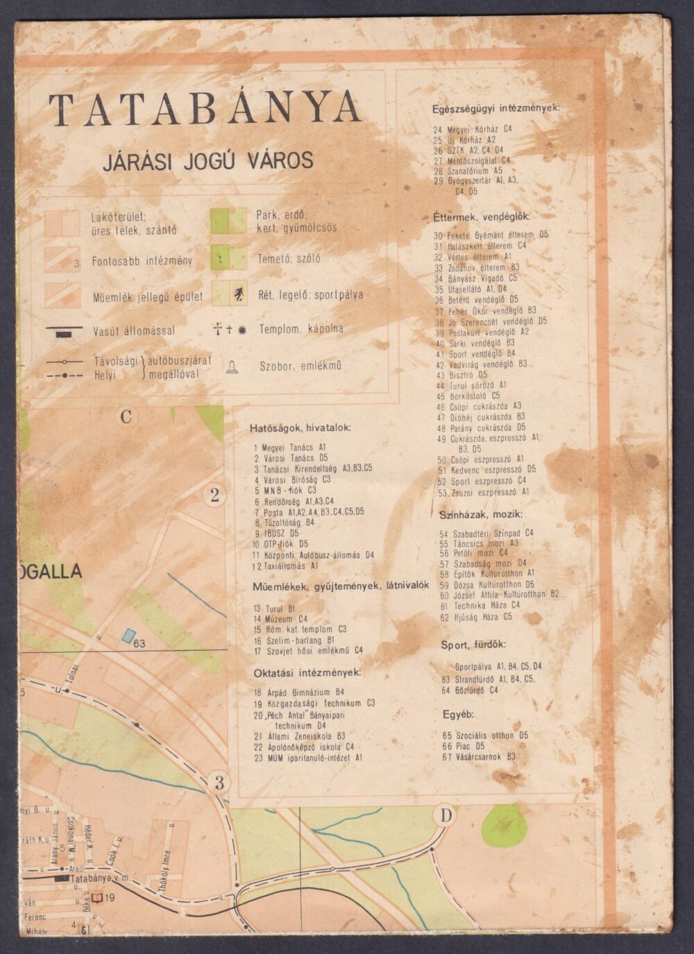 Tatabány térkép (1964)