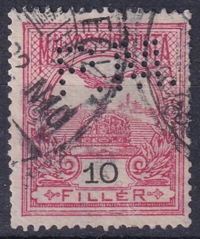*P.M.* perfin bélyeg