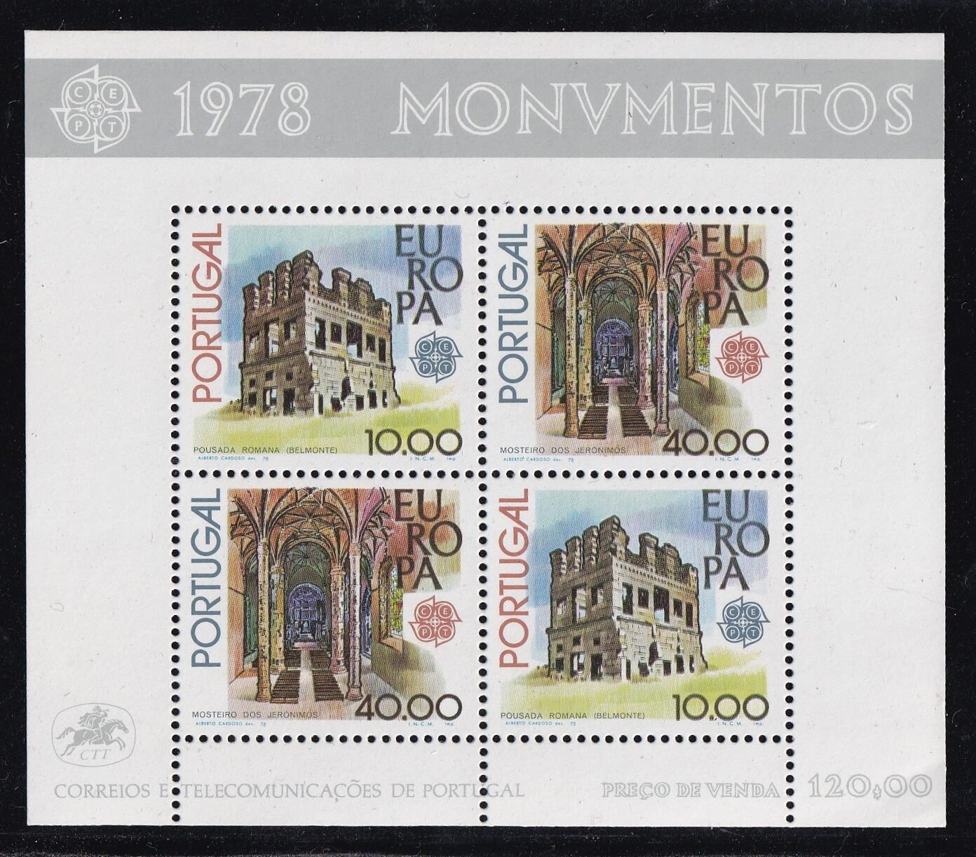 1978. Portugália Europa Cept blokk**