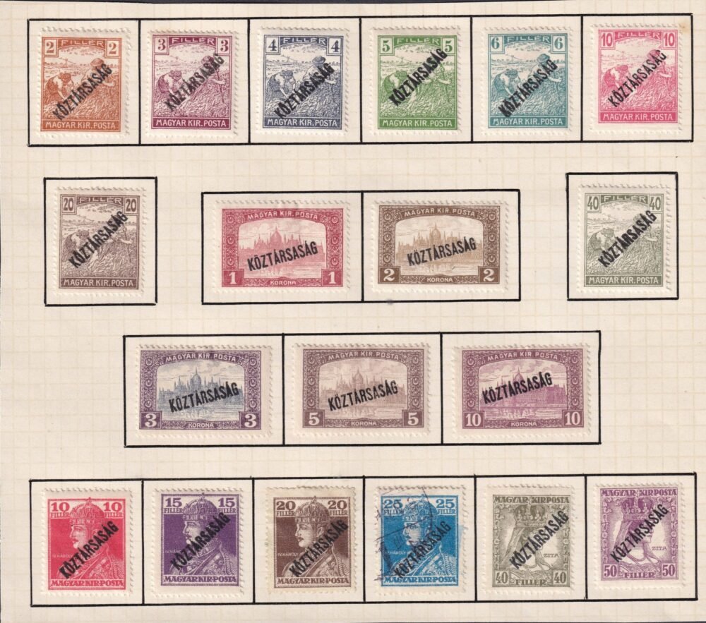 1918. Köztársaság rovid sor*