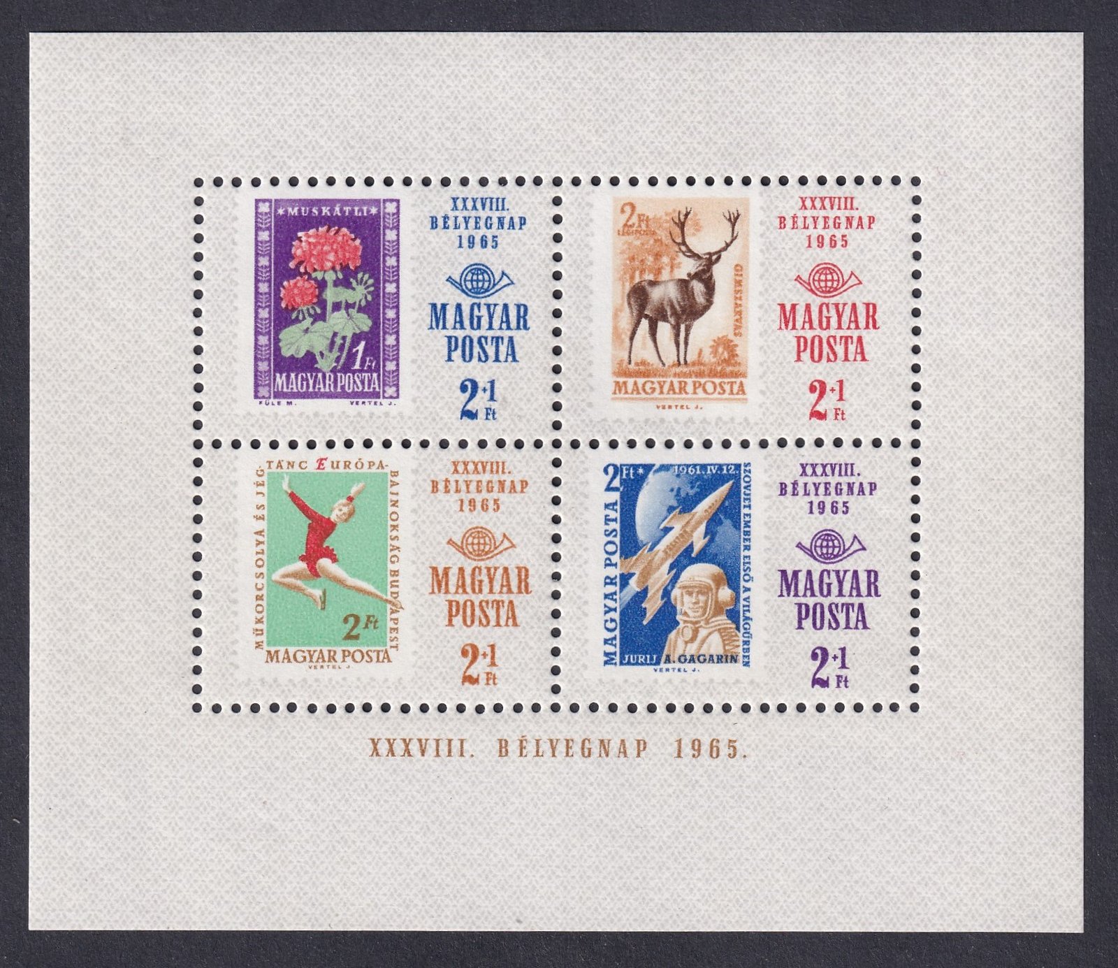 1965. Bélyegnap blokk**