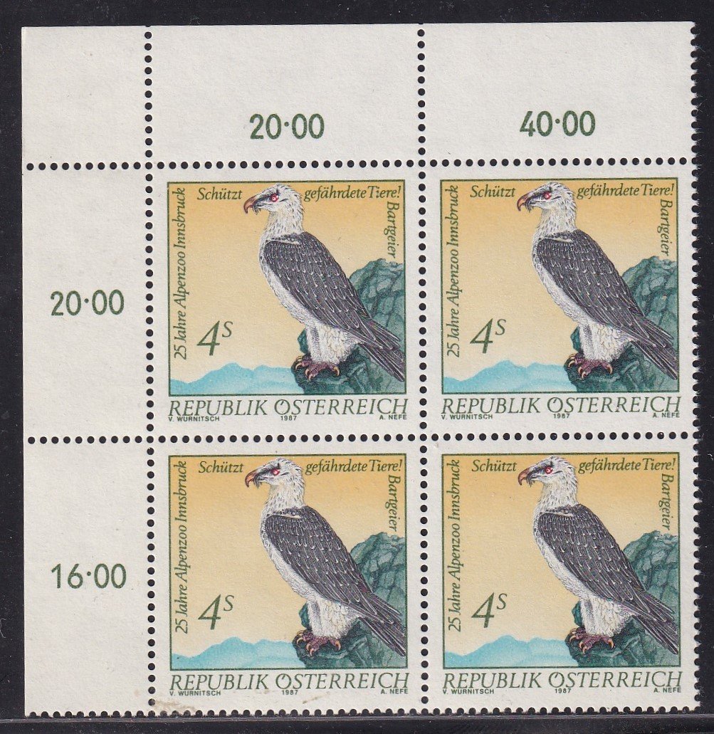 IMG_20250816_0001 1987. Ausztria, Szakállas keselyű - ívsarki négyestömb