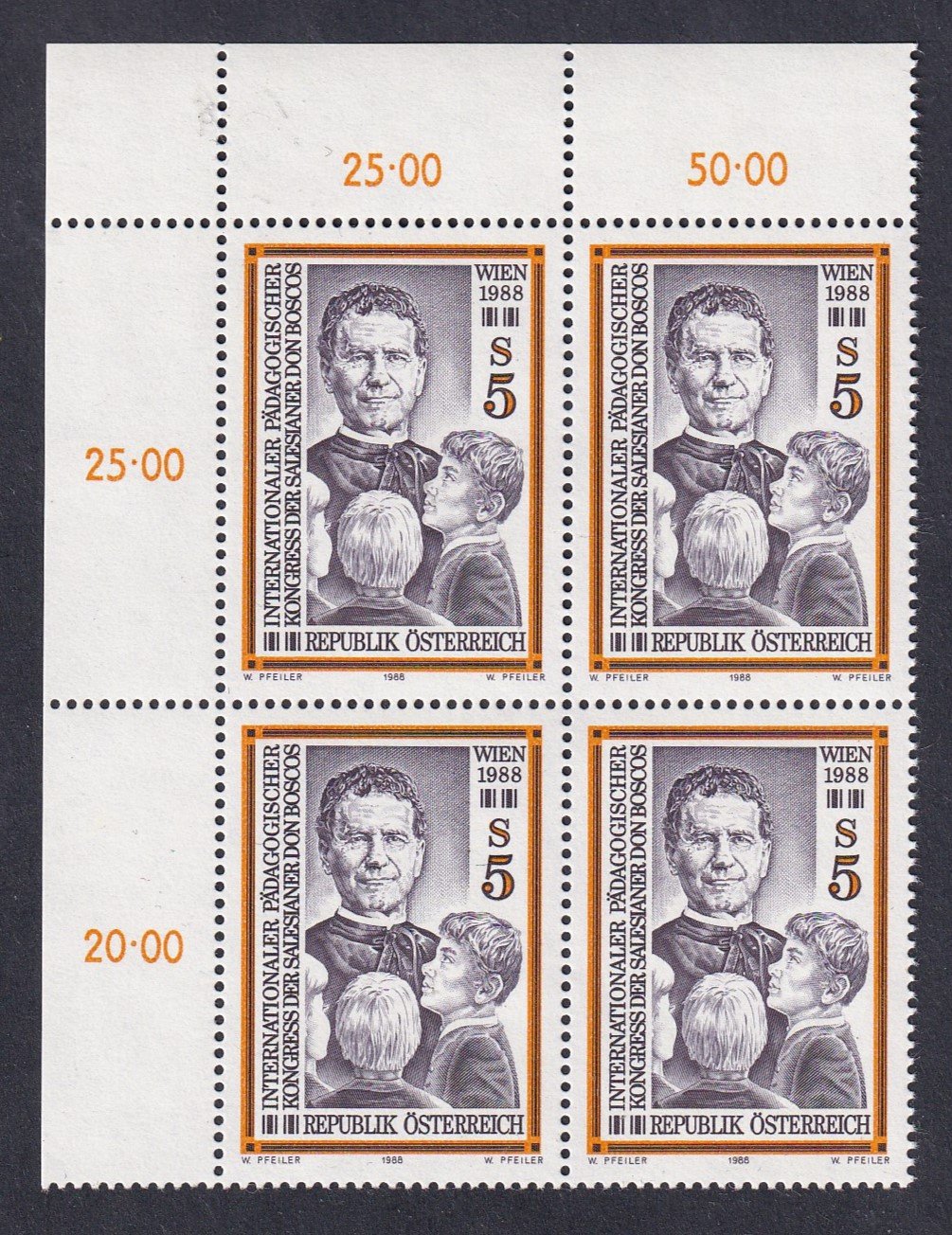 IMG_20250818_0002 1988. Ausztria, Nemzetközi Oktatási Kongresszus, Bosco Szent János - ívsarki négyestömb