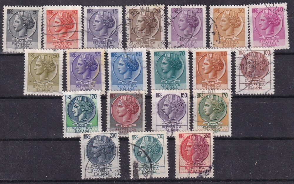 1955-1957. Olaszország forgalmi bélyegek