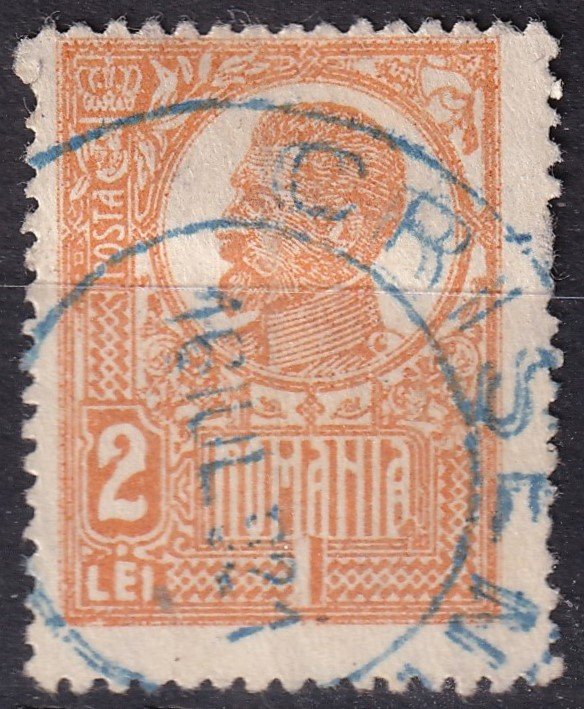 1920. Románia, Fendinánd 2 L kék CRISENI bélyegzéssel