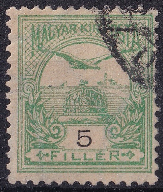 1900. 5f, hiányos vízjellel - hiányzó pendilia!