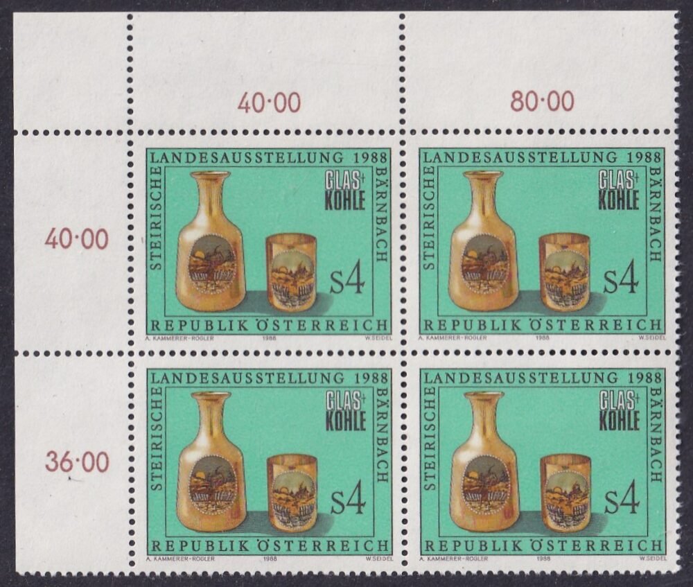 Ausztria, postatiszta ívsarki négyestömb