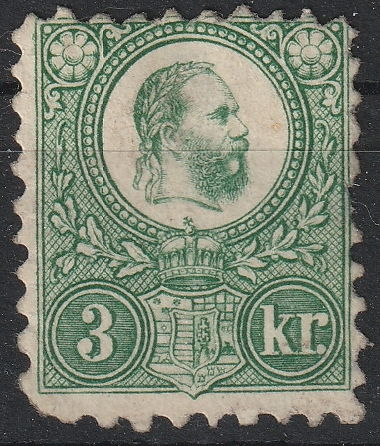 im_20241105_0006_07 1871. Réznyomat 3 kr használatlan bélyeg, (fog hibák)
