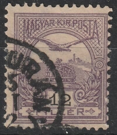 1900. Turul 12 fillér csillagidom vízjellel (részlet)