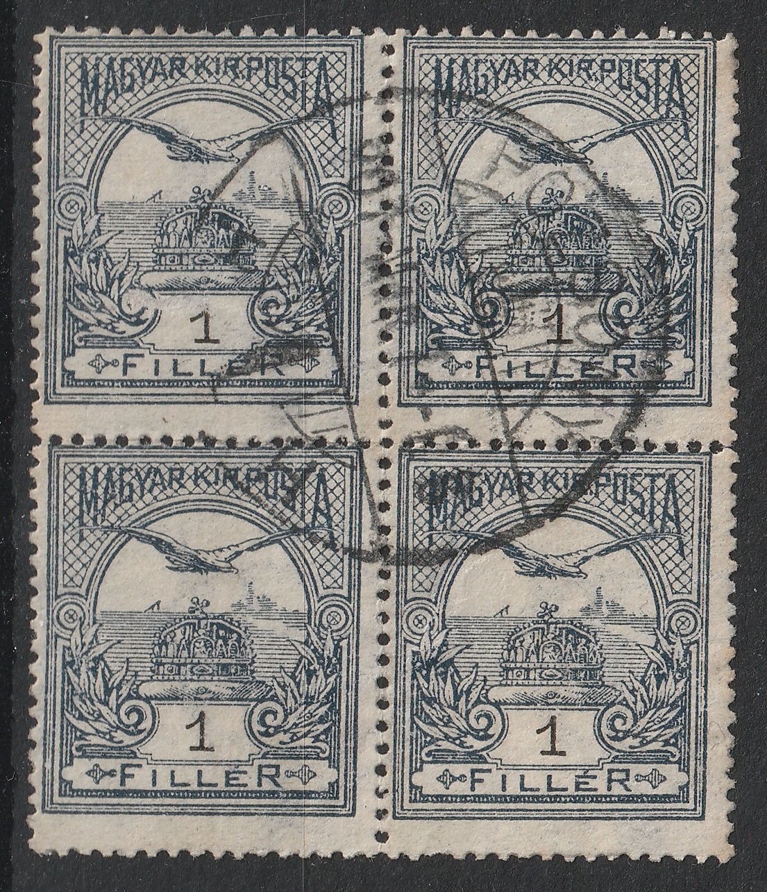 im_20241105_0052,03 1906. Turul 1 f négyes tömb, fordított vízjel állással