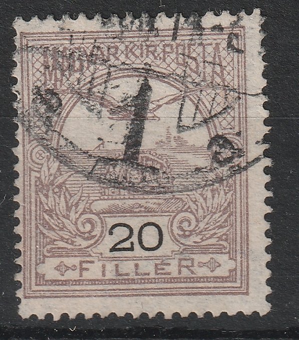 1906. Turul 20 f, fordított vízjel állással