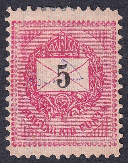 1889. Feketeszámú 5 kr /B/ 11,1/2-es fogazással*