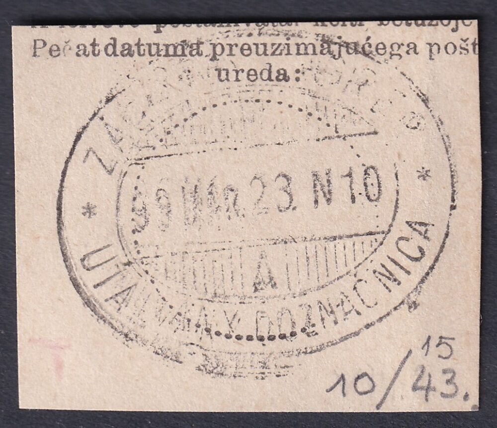 ZÁGRÁB-ZAGREB/UTALVÁNY-DOZNAČNICA