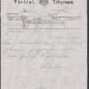 1872. Bécsből, Steinamanger (Szombathely)-re feladott Távírat - nagyon szép kiállítási darab!