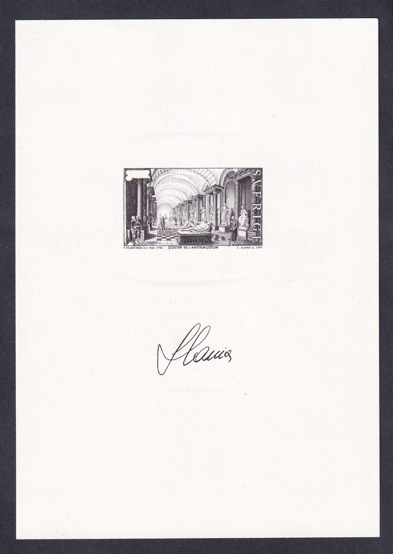 Svédország. 1997. próbanyomat - III. Gusztáv király Múzeuma