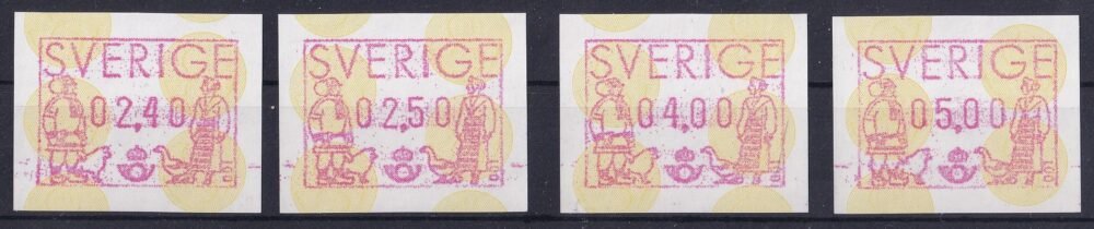 1991. Svédország - 4 db automata bélyeg