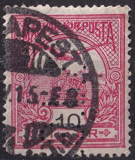 "S.J.G." perfin bélyeg