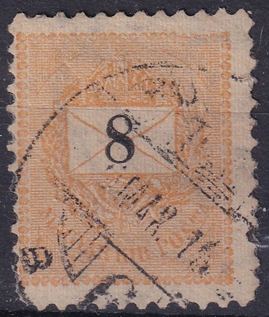 1899. Feketeszámú 8 kr /B/ - sorfogazással