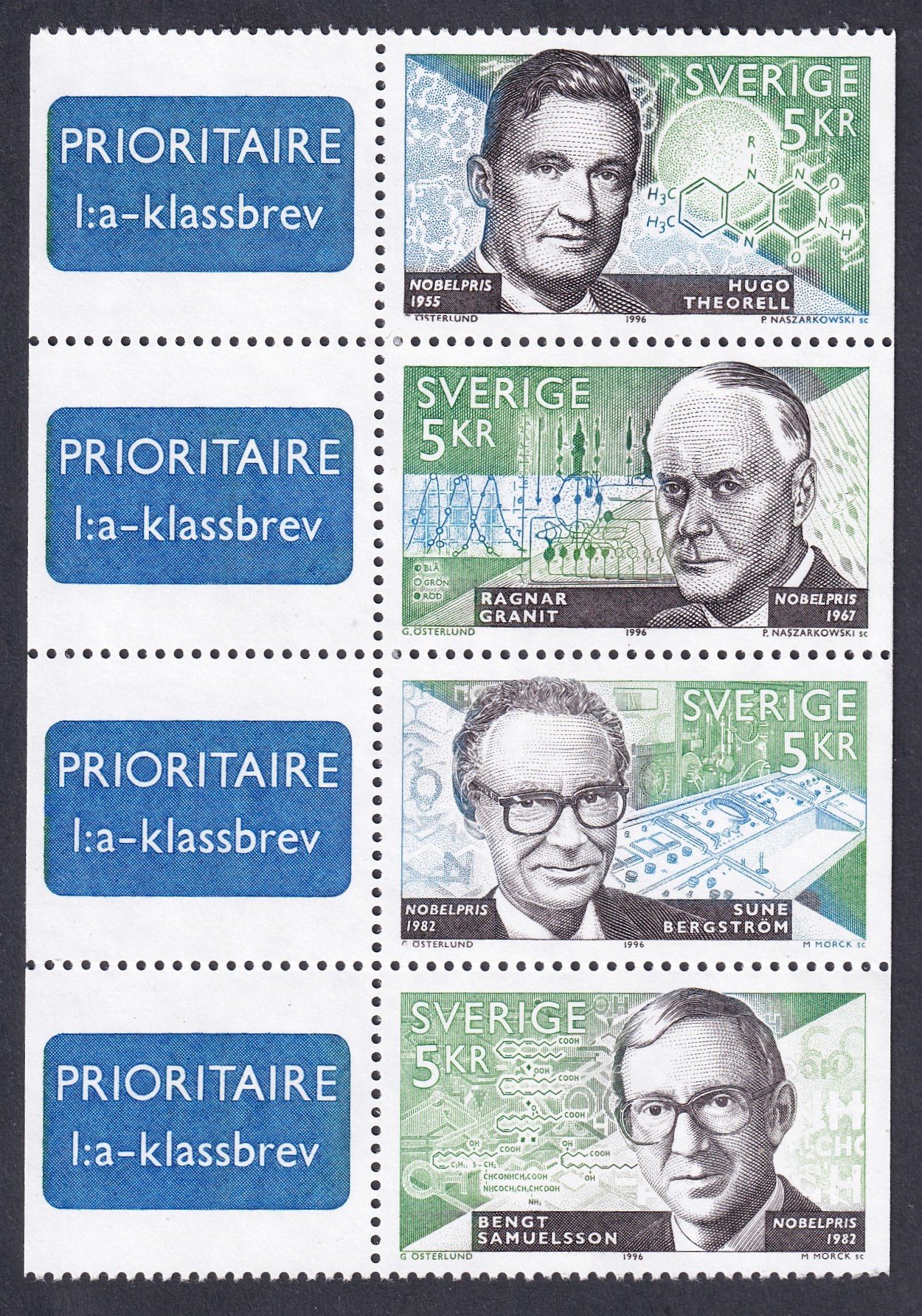 1996. Svédország, Nobel-díjasok