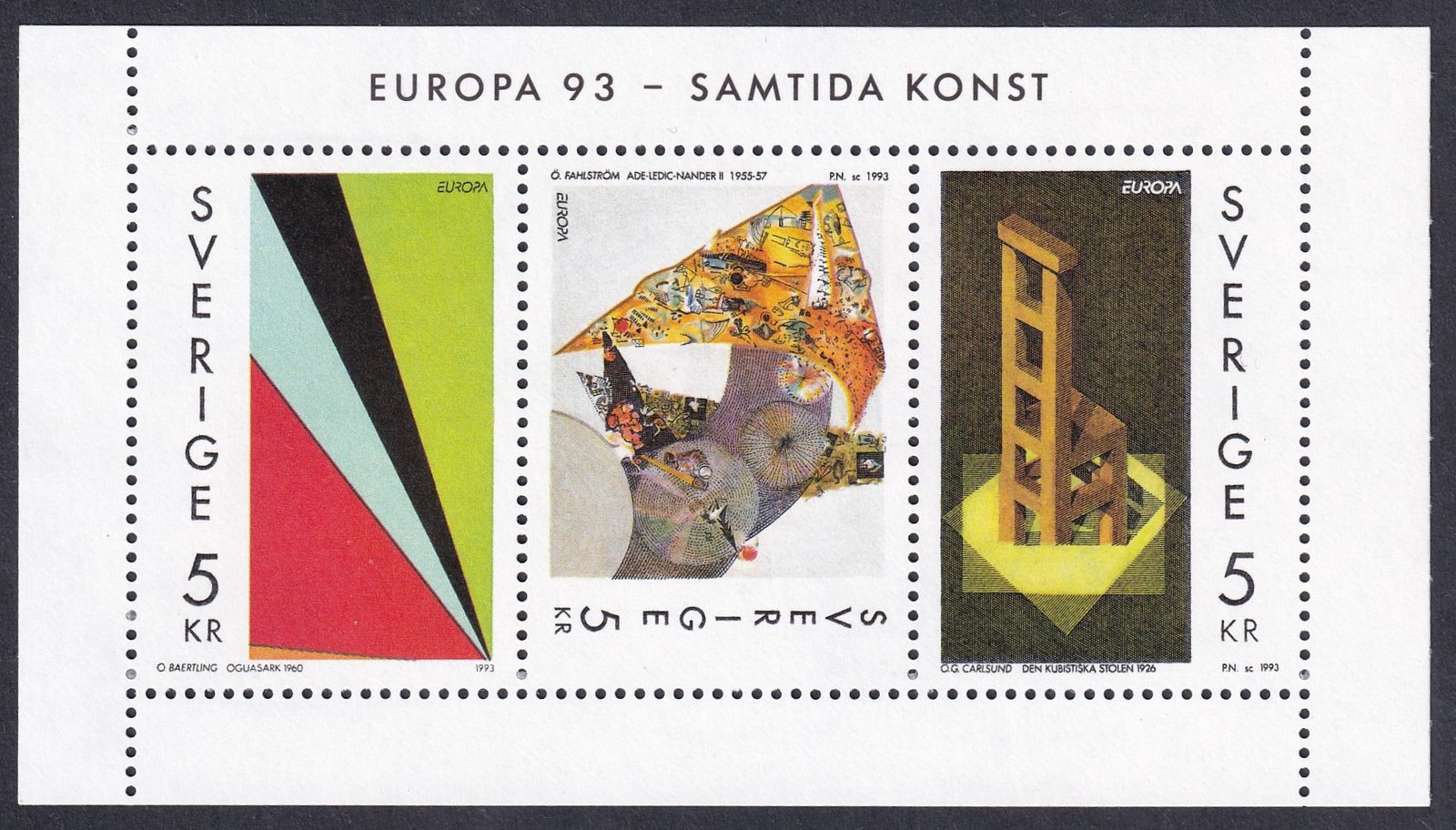 1993. Svédország - Europa CEPT, Modern művészet